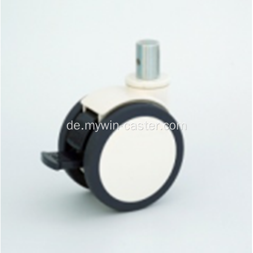 4 Inch Solid Stem Swivel PU-Material mit Halterung Medical Caster